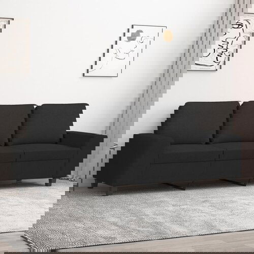 vidaXL Trosjed od tkanine Crna 180 cm Cijene