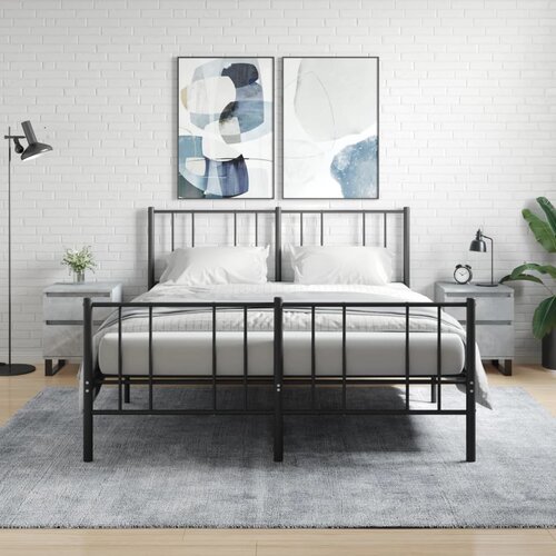 VidaXL Noćni ormarići 2 kom boja betona 40x35x50 cm konstruirano drvo Slike