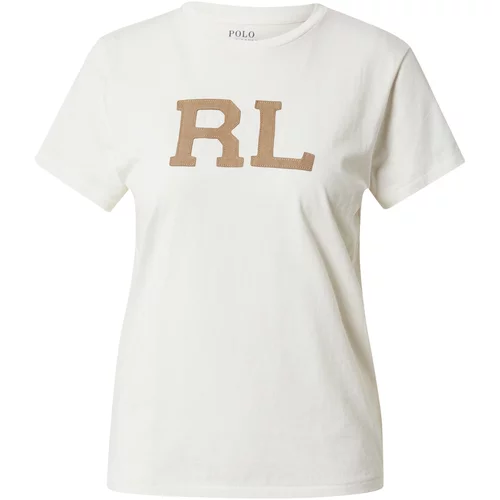Polo Ralph Lauren Majica svijetlosmeđa / prljavo bijela