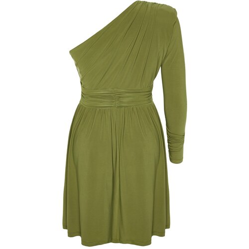 Trendyol Curve Plus Size Dress - Green - Skater Slike