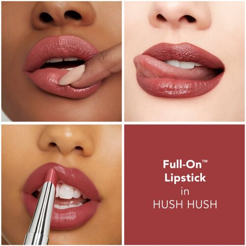 Buxom FULL-ON&amp;trade; PLUMPING SATIN LIPSTICK kremasta &amp;scaron;minka z učinkom povečanja odtenek Hush Hush 2,5 ml Slike