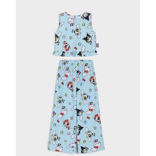 Sinsay Komplet: bluza bez rukava i hlače Hello Kitty & Friends and The Powerpuff Girls Cijene