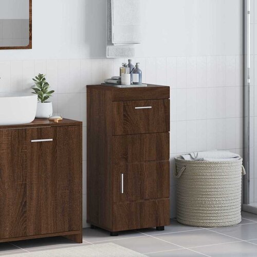 vidaXL Kupaonski ormar Smeđi hrast 37 x 31.5 x 82 cm Konstruirano drvo Cijene