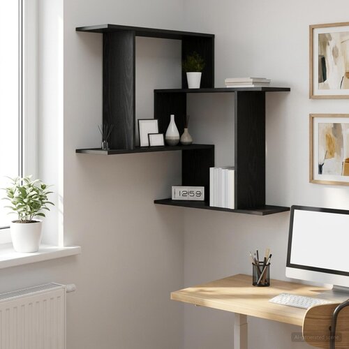  Polica na zidu 67 x 67 x 87 cm Konstruirano drvo Slike