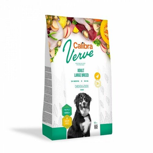 CALIBRA Dog Verve Grain Free Adult Large Piletina & Pačetina, hrana za pse 12kg Slike