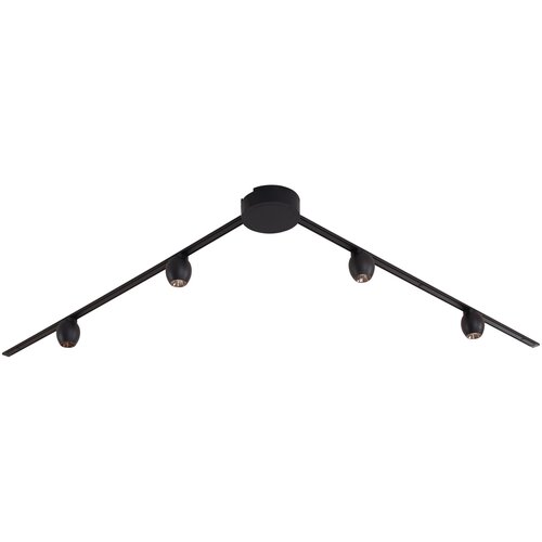 QAZQA Modern railsysteem met 4 spots zwart 1-fase - Magnetic Zagaye Cene