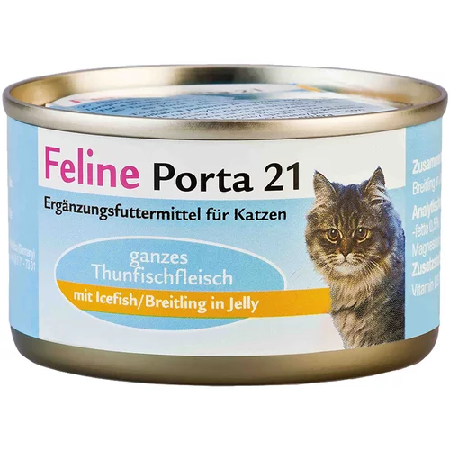 Porta Feline 21 hrana za mačke 6 x 90 g - Tuna s papalinom