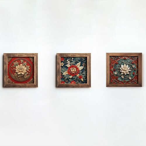 Wallity slika UKZM077, 3 dijela, 16 x 16 x 2 cm Cene