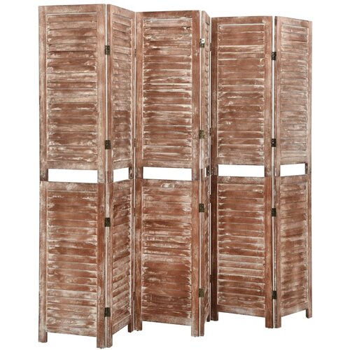 VidaXL Paravan 6-delni rjav 210x165 cm trden les pavlovnije Slike