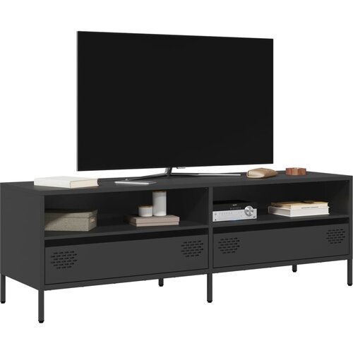 TV ormarić crni 135x39x43,5 cm hladno valjani čelik Cijene