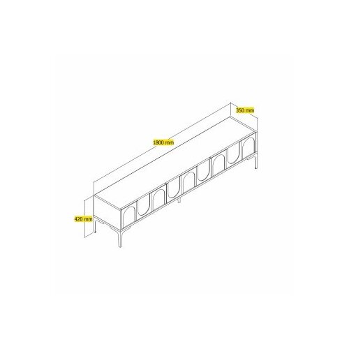 Hanah home TV komoda Lyon 42 krem-crna Slike