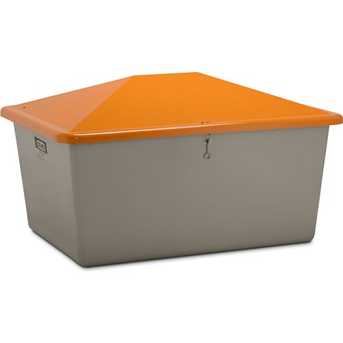 Cemo Posoda za posipni material iz umetne mase s steklenimi vlakni, prostornina 1500 l, brez odprtine za odvzemanje, siva posoda Cene