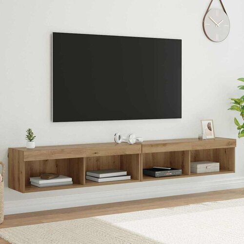  Set TV komoda Zidne 2 pcs Umjetnički hrast 100 x 30 x 30 cm Cene