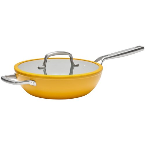 FABINI Vok aluminijasta ponev s pokrovko in neprijemljivo površino ø 28 cm Meda 3.0 – Cene