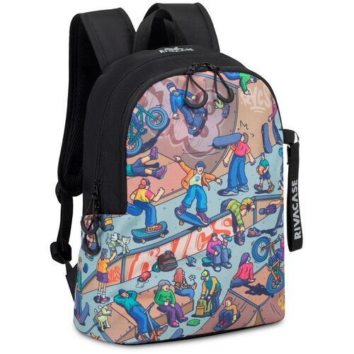  Ruksak RivaCase Agora 5420 black Urban Print backpack "Skaters", 12L Cijene