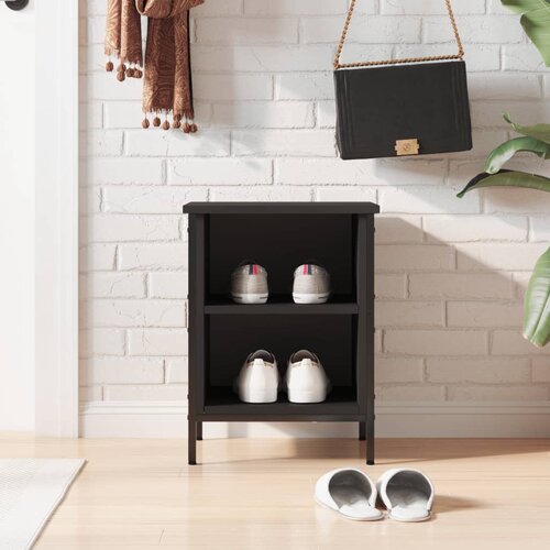 The Living Store Omarica za čevlje črna 38x35x50 cm inženirski les - Omarica Za Čevlje, (21433888) Slike