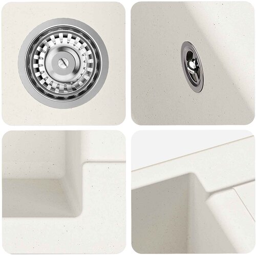  Umivaonik Bijelo 780 x 500 mm 80% kvarc i 20% smola Slike