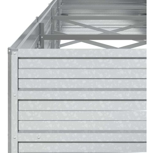 VidaXL Povi&amp;scaron;ena vrtna gredica 320 x 80 x 45 cm pocinčani čelik srebrna Slike