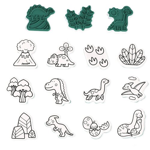 Janod Set pečata za decu Dinosaurusi - 15 komada Cene