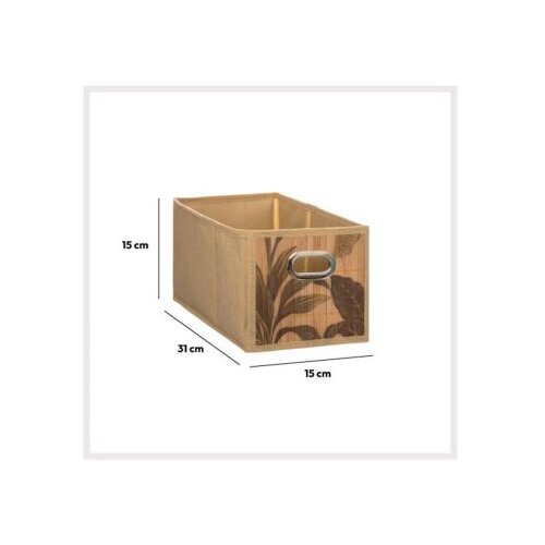 Five kutija za odlaganje 15X31X14,5 cm karton/pp/bambus braon 174577 Cene