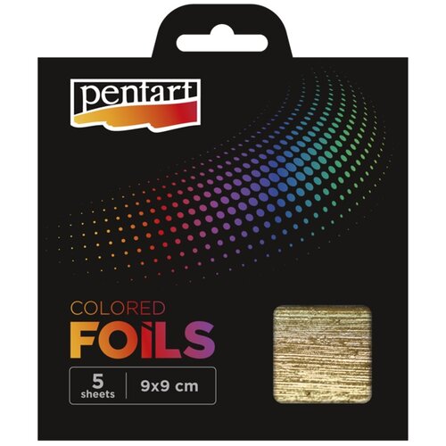 Folija u boji Pentart 5 listova - 9 x 9 cm - razne nijanse Cene