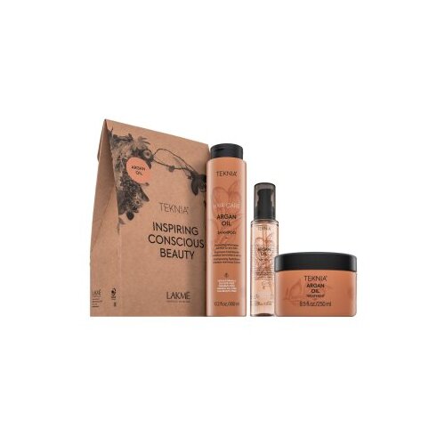 Lakm&amp;eacute; Teknia Hair Care Argan Oil Pack set za hidrataciju kose 300 ml + 250 ml + 125 ml Slike