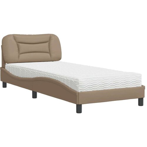  Krevet s madracem cappuccino boje 80 x 200 cm od umjetne kože Slike