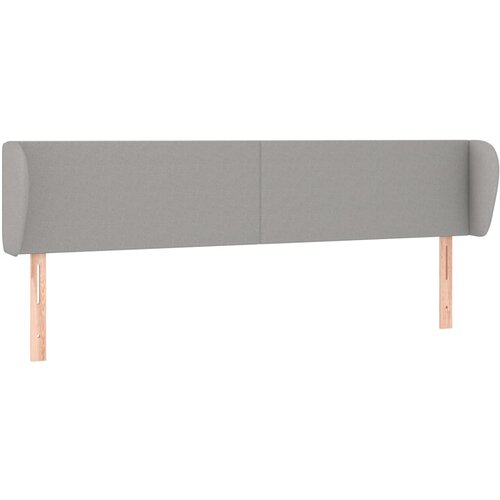 VidaXL Vzglavje z u&amp;scaron;esi svetlo sivo 203x23x78/88 cm blago, (20793811) Slike