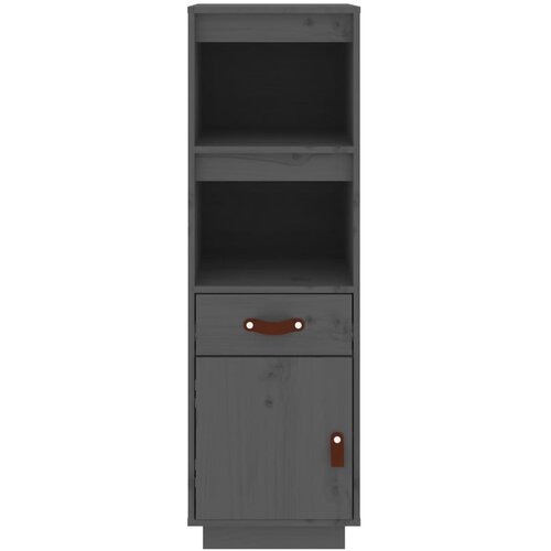  Visoka komoda siva 34 x 40 x 108,5 cm od masivne borovine Slike