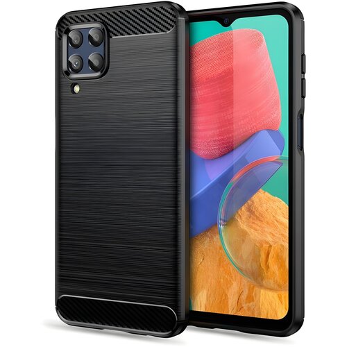 TECH-PROTECT Futrola Carbon Shield TPU za Samsung Galaxy M33 - Crna Cene