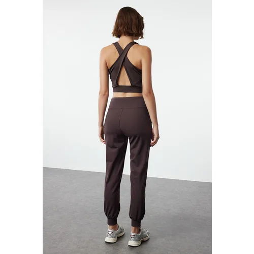 Trendyol Bitter Brown Diver/Scuba Fabric Relaxed Cut Knitted Sports Sweatpants