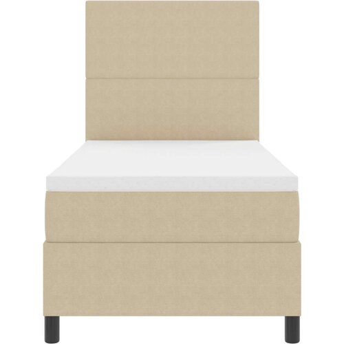 Box Spring Krevet s madracem &amp;amp;amp LED svjetlom Bež 80x200 cm Kordura Slike