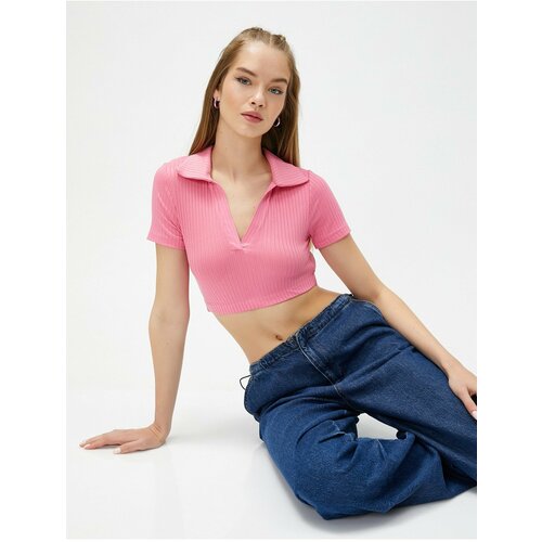 Koton Polo T-shirt - Pink - Slim fit Cene