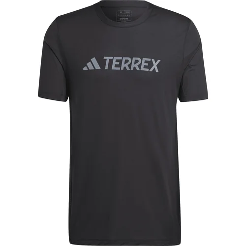 adidas Terrex Funkcionalna majica temno siva / črna