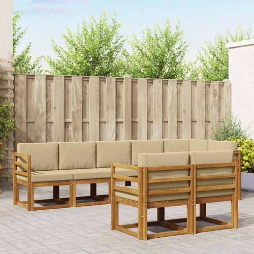  Set vanjskih sofa 8 kom. Prirodna i bež Cene