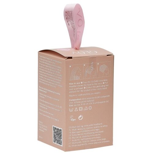 Glov vi&amp;scaron;enamenska ekstra &amp;scaron;iroka traka za kosu pastel pink Slike