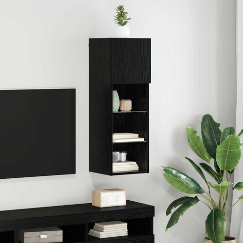 TV ormar za montažu na zid Zidne Crni hrast 30,5 x 30 x 90 cm Cijene