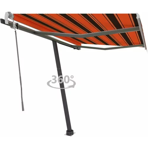  Samostojeća tenda na ručno uvlačenje 300x250cm narančasto-smeđa