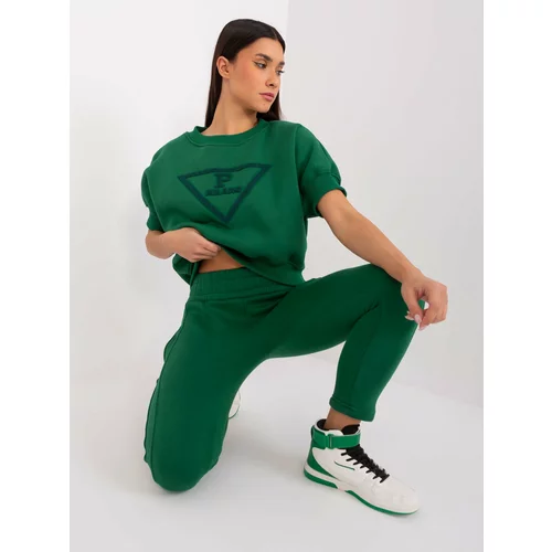 Fashion Hunters Dark green tracksuit with insulation