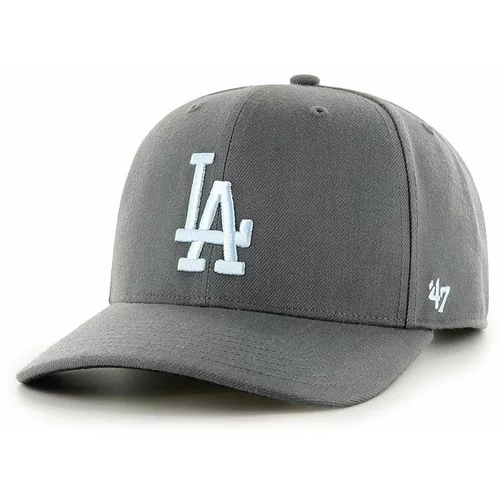 47 Brand Kapa s primesjo volne MLB Los Angeles Dodgers siva barva