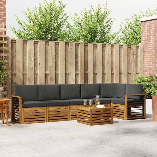  Set vanjskih sofa 7 kom. Prirodna i antracit Poliester Cene