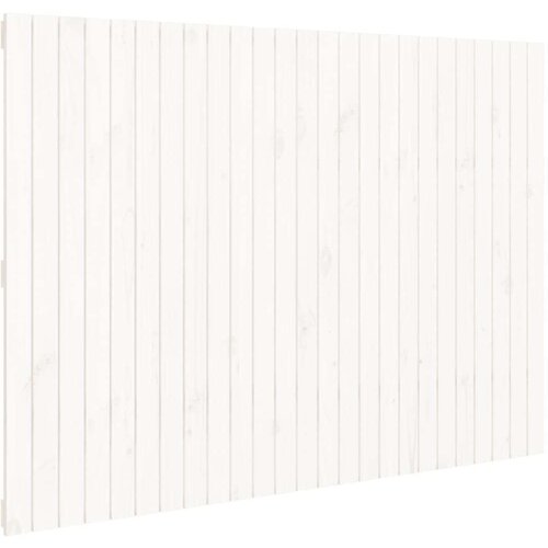  Zidno uzglavlje bijelo 159 5x3x110 cm od masivne borovine Slike