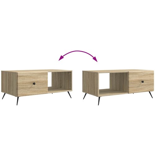  Kava Stol Hrast sonoma 90 x 50 x 40 cm Konstruirano drvo Slike