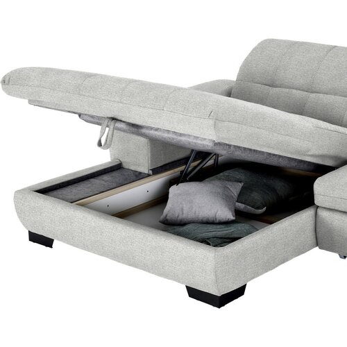 CARRYHOME KOTNA SEDEŽNA GARNITURA, tkanina platinaste barve Slike