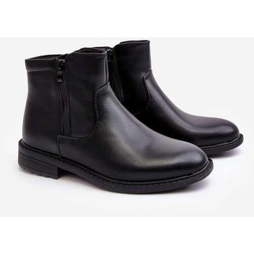 Boto Men's Low Boots with Zipper Black Brosta Cene
