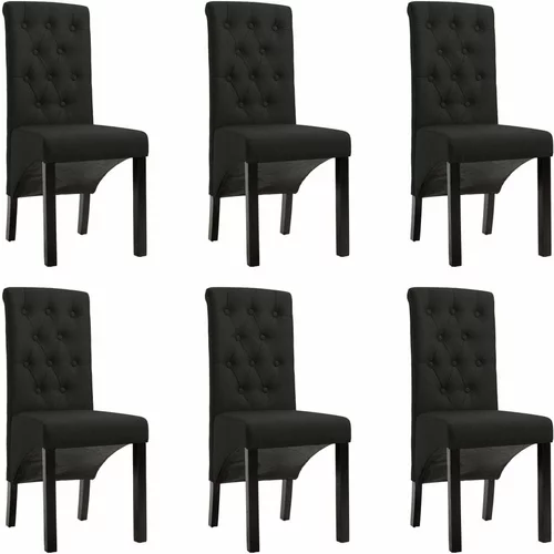  Jedilni stoli 6 kosov črno blago, (20700599)