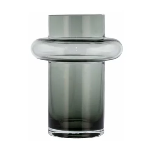 Lyngby Glas siva staklena vaza Tube, visina 20 cm