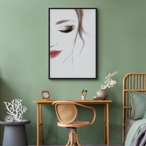  Slika - Delicate Beauty (1 Part) Vertical 40x60 U crnom drvenom okviru Slike