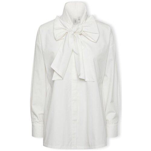 Y.a.s Topi & Bluze YAS Sigga Shirt L/S - Star White Bela Cene