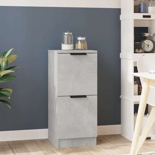  Komoda siva boja betona 30 x 30 x 70 cm od konstruiranog drva Slike